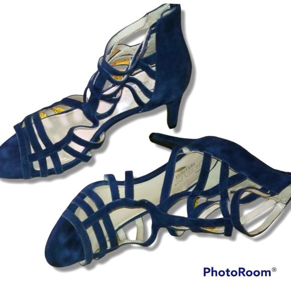 AEROSOLES Shoes - Aerosoles Blue Suede Heelrest 3 inch heels